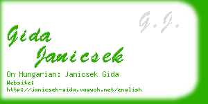 gida janicsek business card